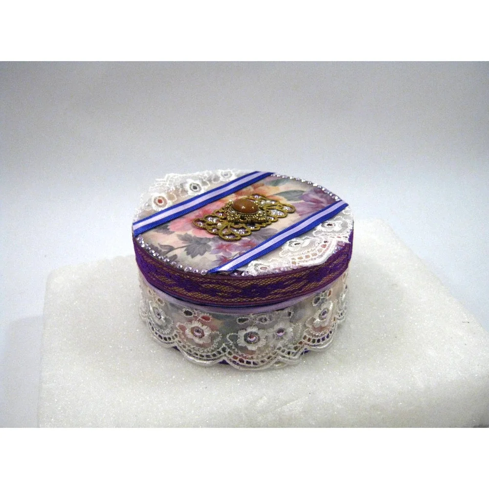 Handcrafted Keepsake Jewelry Trinket Prayer Box for Mementos Photos Desk Items - Picture 5 of 9